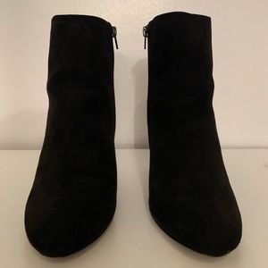 Cute Black Clear Heeled Booties